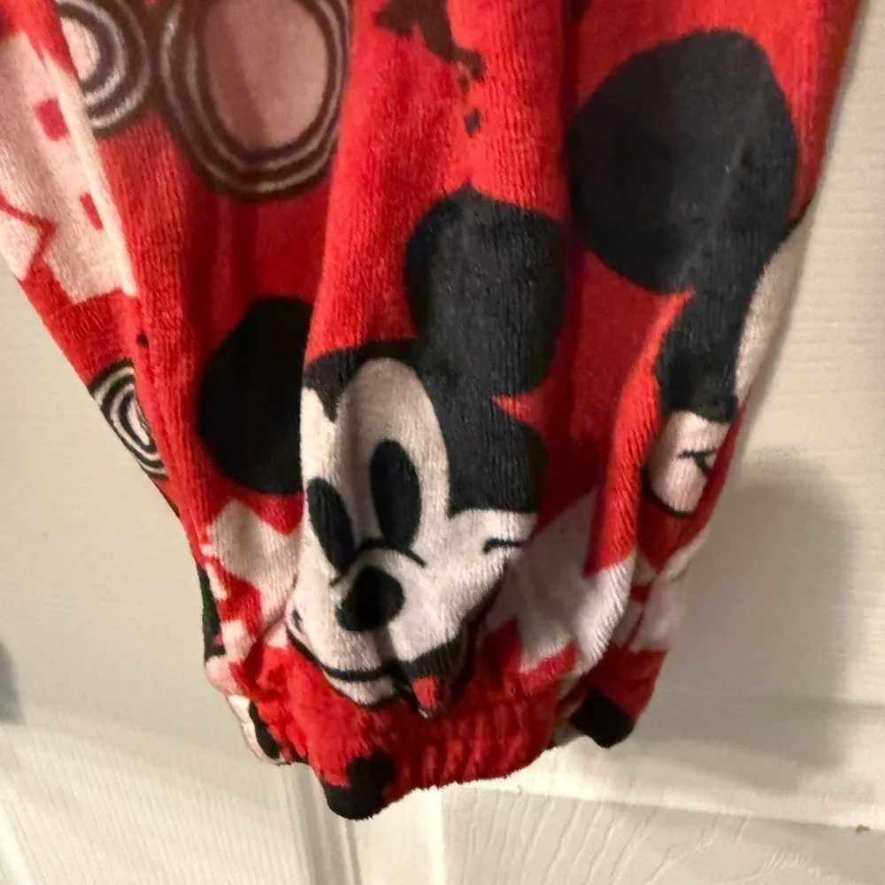 Disney Mickey Mouse Pajama Pants with elastic waist Red black & white Size XS - Picture 4 of 8